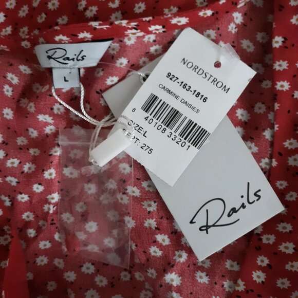 Rails Helena Carmine Daisies Mini Dress Size Large New - Picture 6 of 6